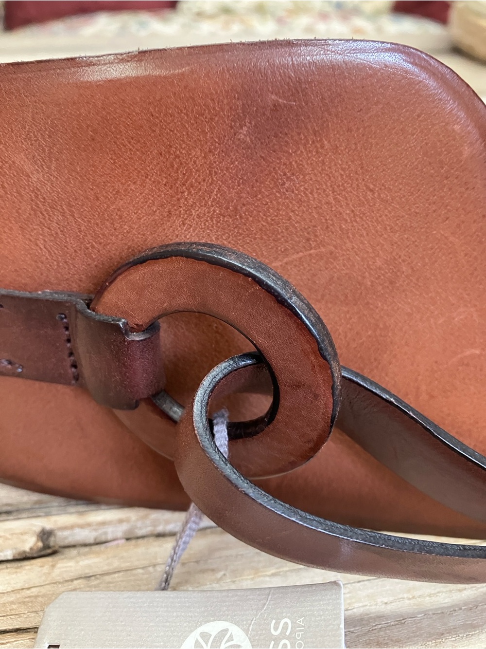 NWT Hoss Intropia Brown Leather Wide Waist Belt with Ring M - Picture 3 of 9